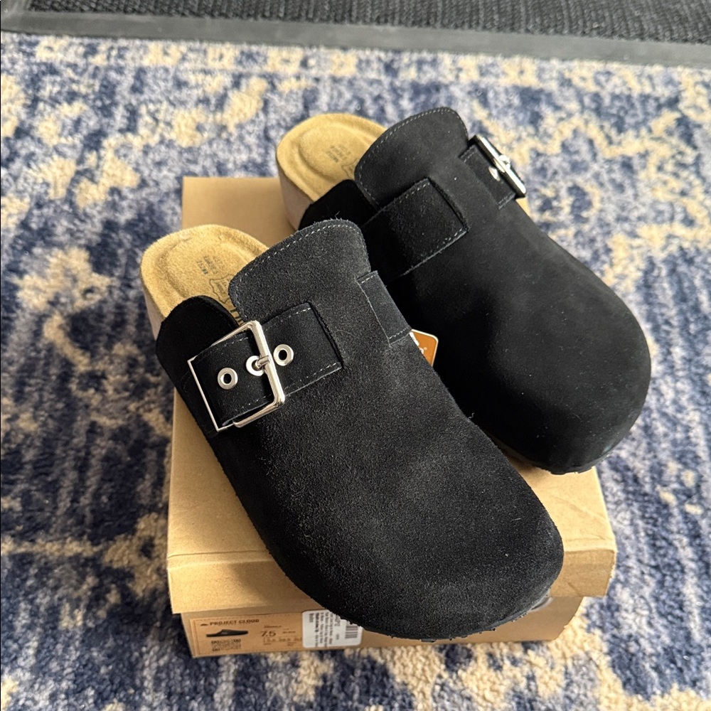 Women’s Black project cloud platform clogs with B… - image 4